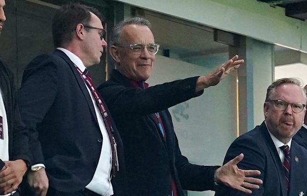 Tom Hanks cheers on Aston Villa in chaotic 3-3 draw against Liverpool