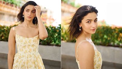 It Is Never Too Late For Alia Bhatt To Set Summer Style Goals In A Butter Yellow Floral Printed Dress