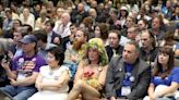 Boos and anti-Trump chants at Libertarian convention where former president is set to speak