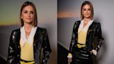 Penélope Cruz Suits Up in Leather Blazer and Pencil Skirt for Chanel’s Fall 2024 Fashion Show in Paris