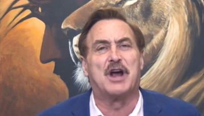 Mike Lindell flies into a rage after 'garbage' Mike Johnson speaks at Trump trial