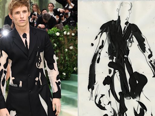 Steve O Smith Dresses Eddie Redmayne in Cy Twombly-inspired Emsemble at Met Gala