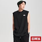 EDWIN 涼感系列 涼感吸濕排汗無袖背心-男-黑色