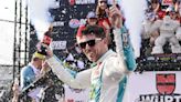 Denny Hamlin holds off Kyle Larson late to win NASCAR Cup race at Dover Motor Speedway