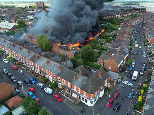 Boy, 12, arrested on suspicion of arson as fire rages and residents evacuated from homes to leisure centre