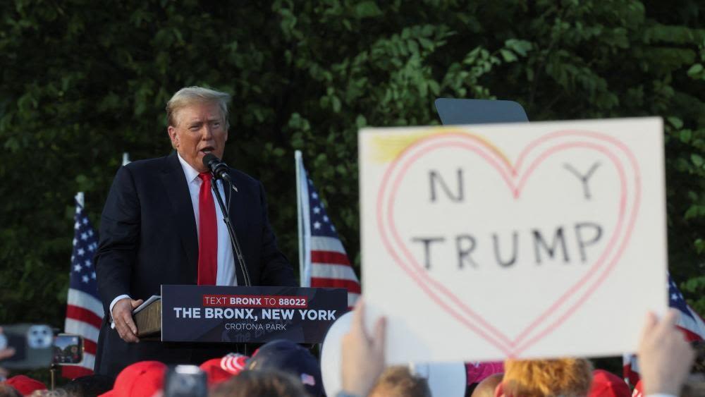 Trump makes pitch to black and Latino voters in New York