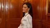 Doña Letizia recupera en Oviedo el vestido puntillista de su cita con Isabel II