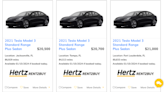 Hertz Is Selling Its Fleet Of Rental Tesla Model 3s For Cheap