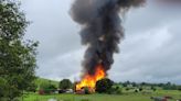 VIDEO: Fully engulfed barn fire in Limestone prompts multi-agency response