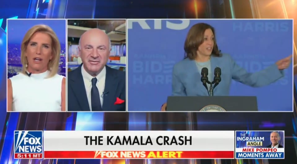 Kevin O’Leary Thwarts Laura Ingraham’s Attempt to Cast Harris Campaign as Being Bankrolled by Billionaires: ‘I’m Just Telling You the...