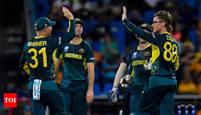 Australia vs Namibia Highlights: Adam Zampa's record-setting spell propels Australia into T20 World Cup Super Eights | Cricket News - Times of India