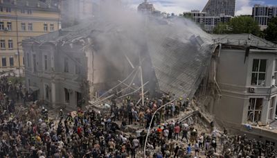 Russia's heaviest bombardment of Kyiv in 4 months hits a children's hospital