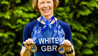 Record-breaking 'running granny' gains two bronze medals in Team GB triathlons