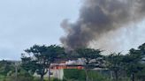 Firefighters battle huge hotel blaze through the night