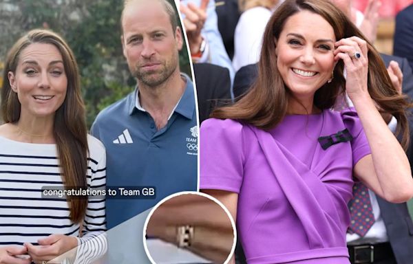 Kate Middleton sports new eternity ring in Olympics video with Prince William