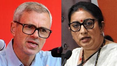 Omar Abdullah senses defeat in J&K, changes stance on govt formation, says Smriti Irani