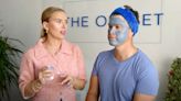 Colin Jost Can’t Stop Cracking Jokes as Scarlett Johansson Gives Him a Facial From Her Beauty Brand