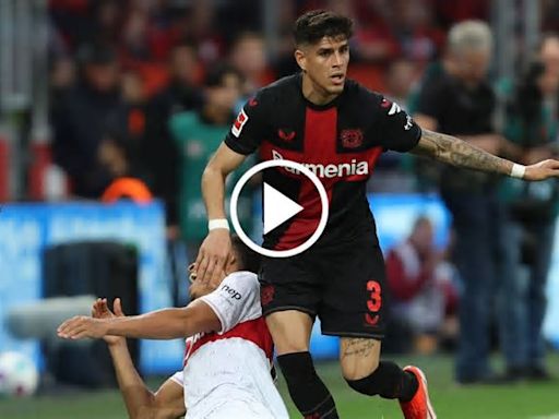 VIDEO | Piero Hincapié fue clave para salvar el invicto del Bayer Leverkusen