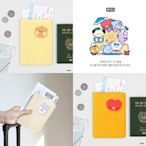 ♀高麗妹♀【預購】韓國《BT21 minini》PASSPORT COVER 臉臉貼 PU護照夾/機票.卡片收納夾