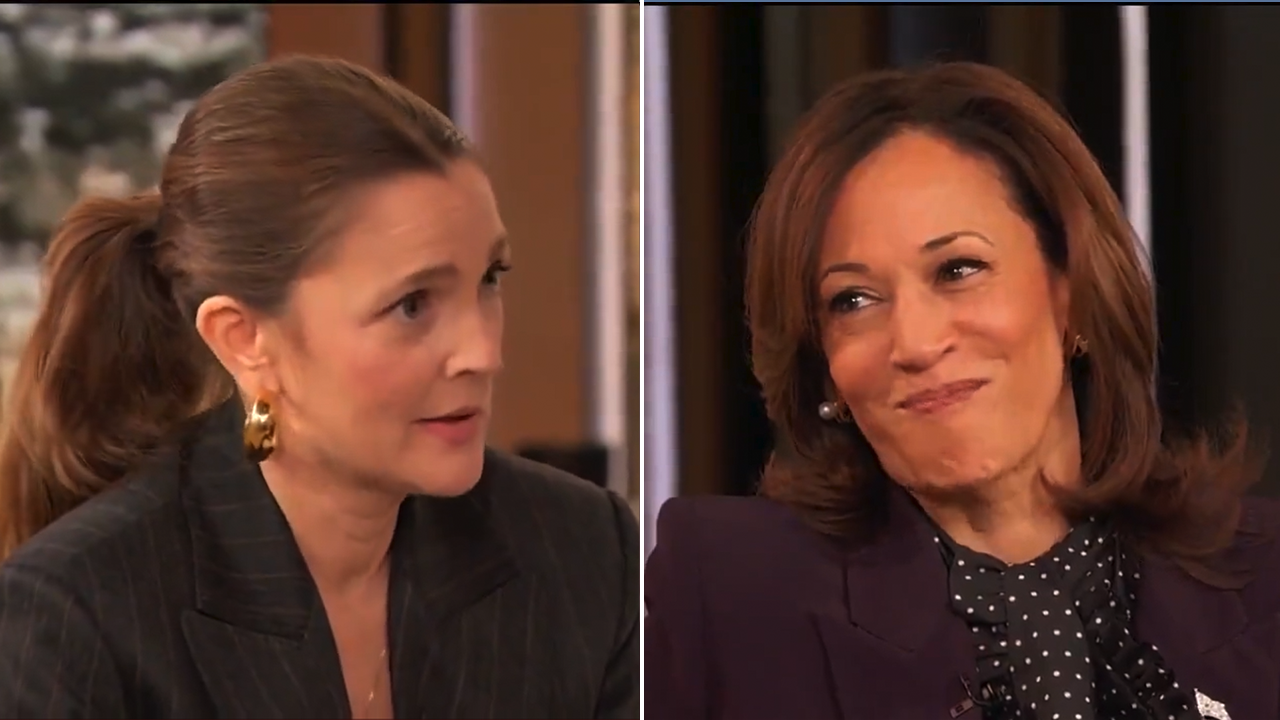 Drew Barrymore tells Kamala Harris she needs to be America's 'Mamala' in 'cringe' moment