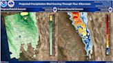 ...Projected Precipitation Totals for Wednesday Evening Through Thursday Afternoon, March 28, Weather System Has Yosemite Valley...