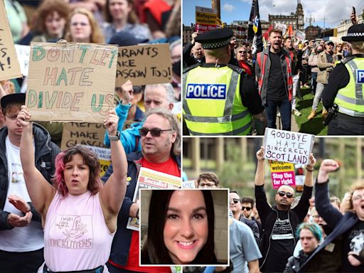 UK riots latest: Thousands in anti-racist rallies across country as Tory councillor’s wife appears in court