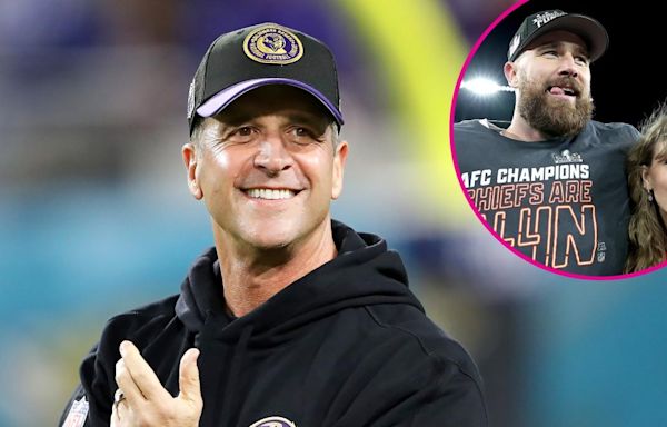 John Harbaugh Hopes Travis Kelce Marries Taylor Swift, Starts Family