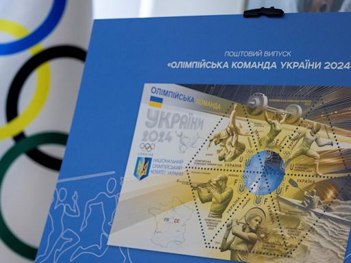 Ukraine launches Olympic postage stamp as it sends its smallest team to the Games