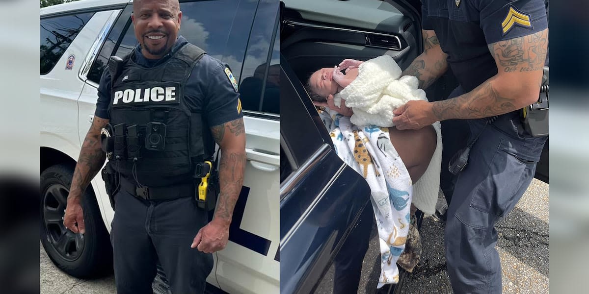 Police officer helps deliver baby boy on side of road