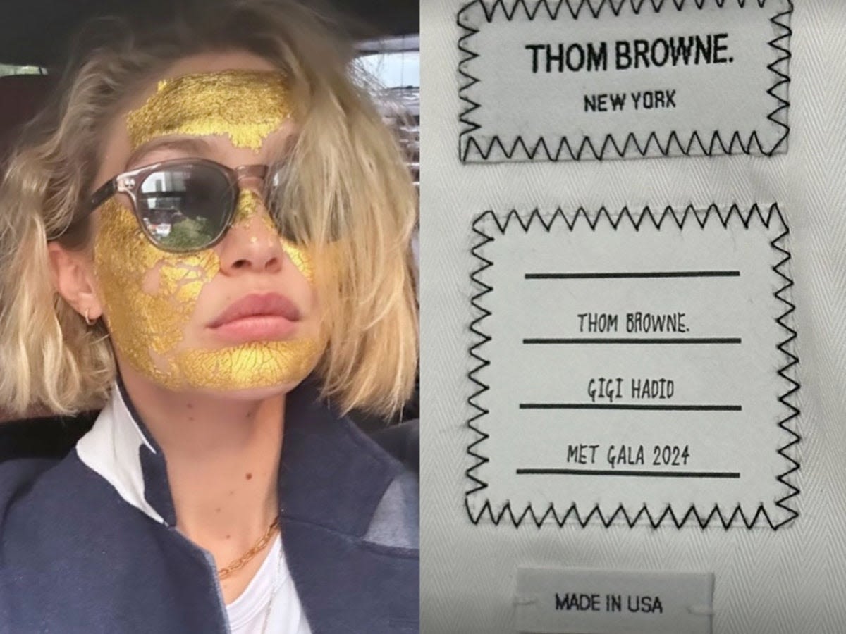 Gigi Hadid teases her ‘Met prep’ with Thom Browne outfit for Met Gala 2024