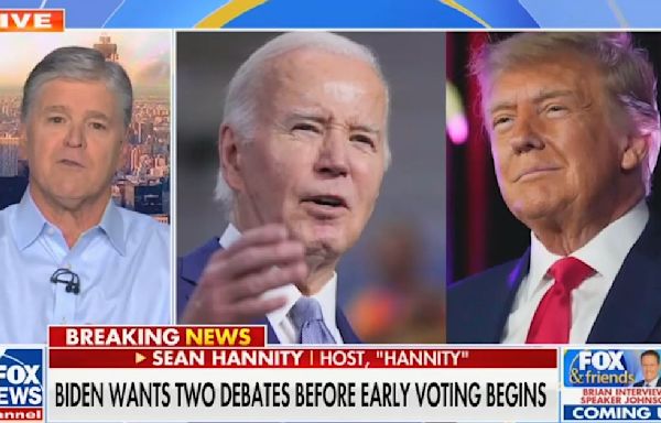 Sean Hannity Supports Biden’s Plan to Cut Mics at Debates: Will Keep Trump From Being ‘Too Aggressive’