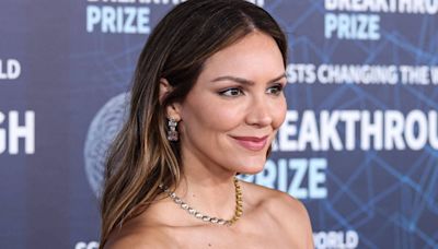 Katharine McPhee Shimmers in Backless Halter Dress During Night Out With Husband David Foster