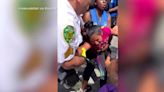 Video: Parks Department employee, handcuffed girl struggle in NYC's Battery Park