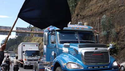 Caravana de transportistas llegó a Quito para exigir seguridad en las vías