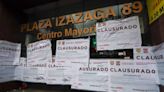 Clausuran plaza Izazaga 89, el centro mayorista de productos chinos