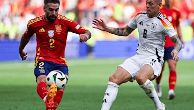 Dani Carvajal sent off as Spain end Germany’s Euros and Toni Kroos’ career