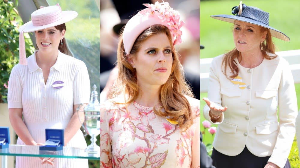 ...Eugenie Dons Gabriela Hearst Knit Dress for Royal Ascot With Sister Princess Beatrice in Floral Zimmermann and Mom Sarah Ferguson...