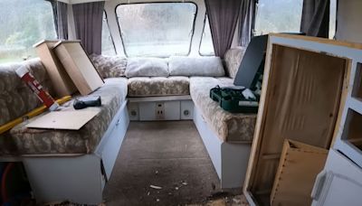 I bought caravan wreck for £950 & transformed it into dream tiny home