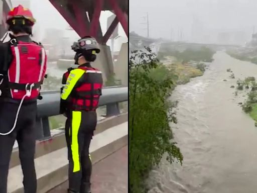 Así luce el cauce del río Santa Catarina de Monterrey por la tormenta tropical Alberto tras años de sequía