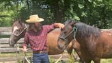 Who's that cowboy riding through Monmouth? He's spreading the word about mustang adoptions