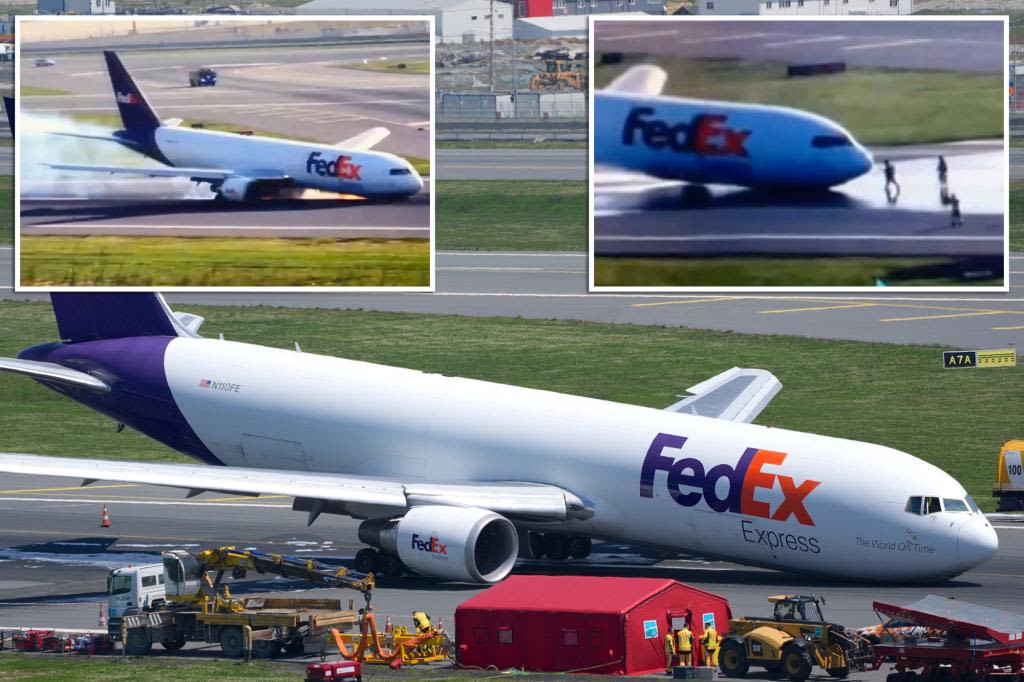 Boeing cargo plane makes emergency ‘belly’ landing after landing gear fails