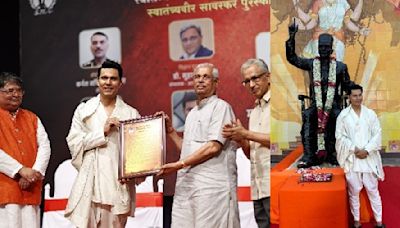 Randeep Hooda Honoured With Swatantrya Veer Savarkar Puruskar For His Performance In Swatantrya Veer Savarkar