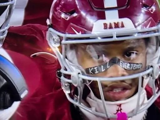 Ryan Williams Comes up With Viral Two-Word Message On Eye Black During Alabama vs Georgia Game