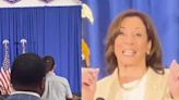 Kamala Harris snaps at climate heckler during Massachusetts speech: ‘I’m speaking’