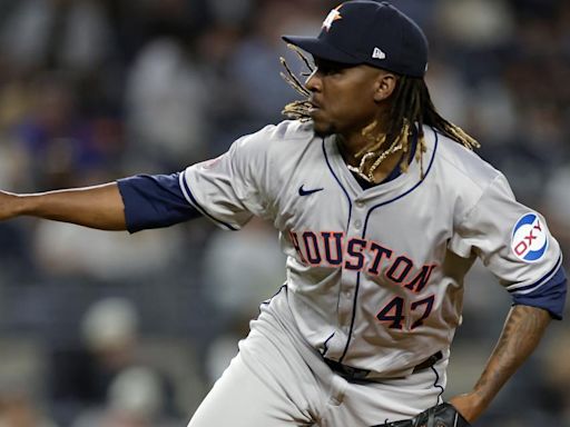 Astros remove relief pitcher Rafael Montero from roster one year after inking him to $34 million deal