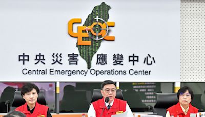凱米颱風進逼 卓榮泰坐鎮災害應變中心視訊7縣市首長