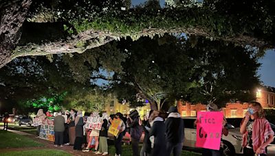 What a Friday night looks like outside Ted Cruz's front lawn