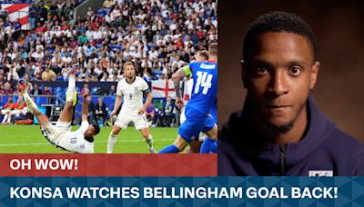 Konsa reacts to Bellingham goal - Latest From ITV Sport