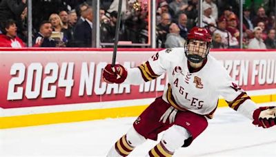 Boston College's Cutter Gauthier notches first NHL point in NHL debut