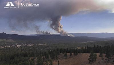 Evacuations underway as 4 suspected lightning-sparked fires burn in Plumas County